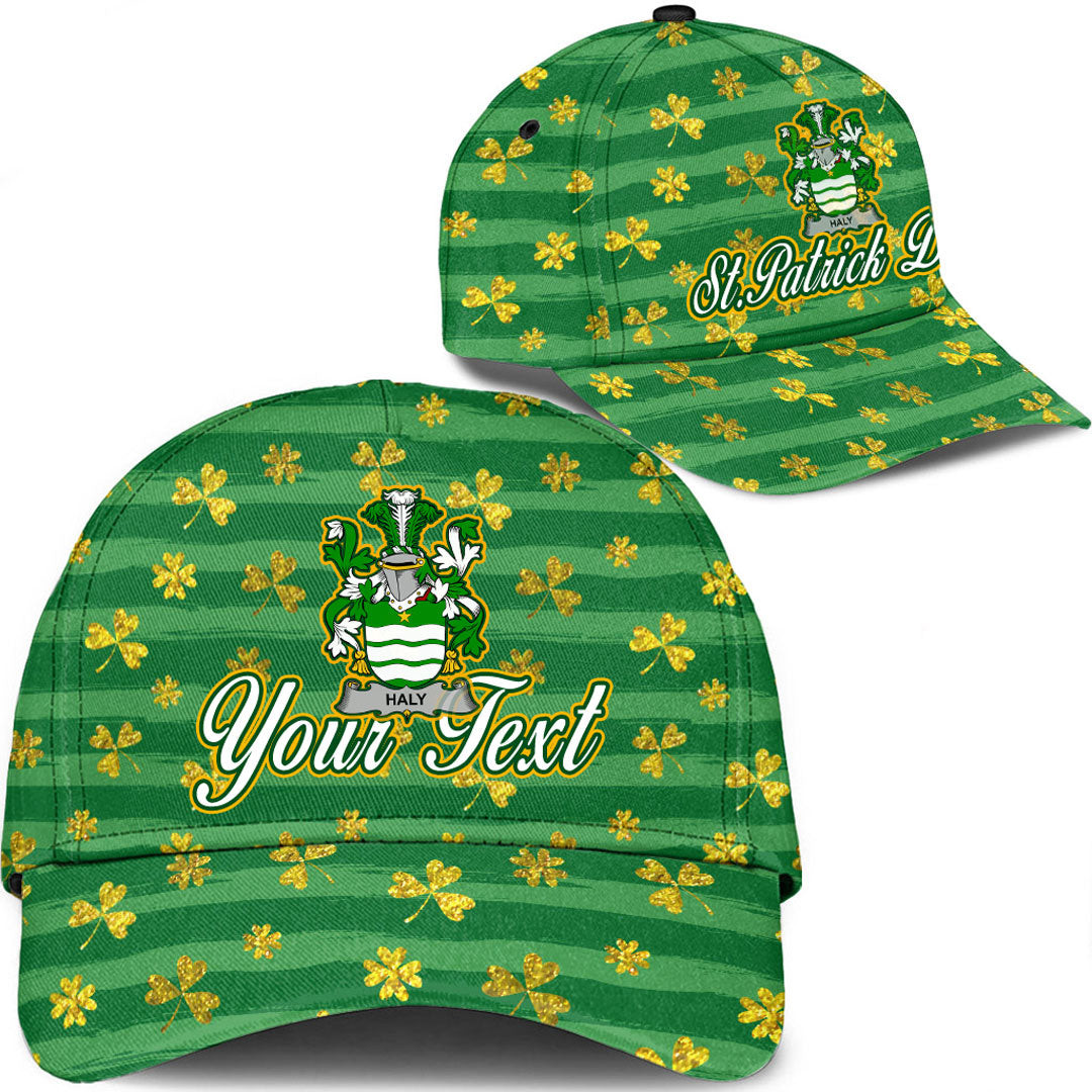 Ireland Haly Irish Family Crest Classic Cap - Luxury Golden Irish Shamrock A7 Trucker Hats Custom Hats Gifts For Men & Women