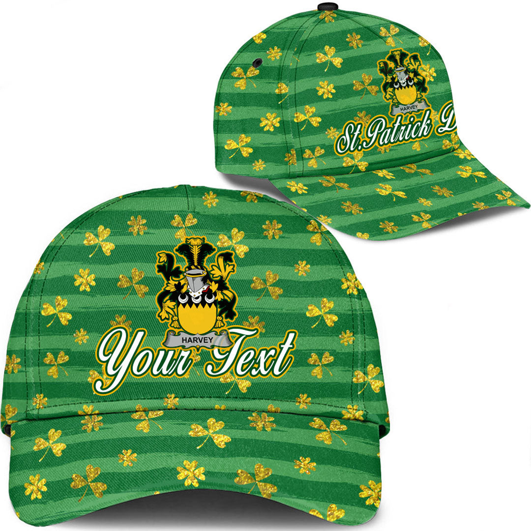 Ireland Harvey or Hervey Irish Family Crest Classic Cap - Luxury Golden Irish Shamrock A7 Trucker Hats Custom Hats Gifts For Men & Women