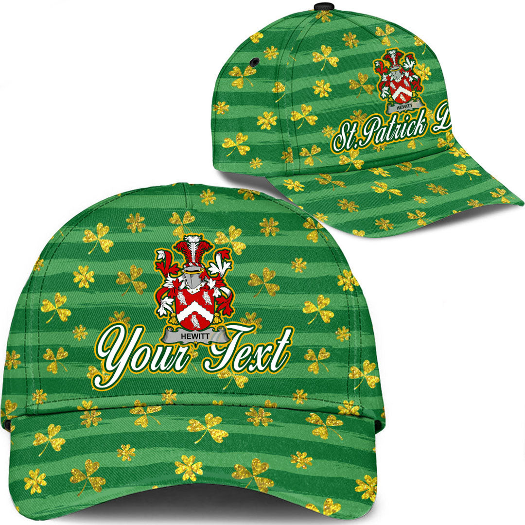 Ireland Hewitt Irish Family Crest Classic Cap - Luxury Golden Irish Shamrock A7 Trucker Hats Custom Hats Gifts For Men & Women