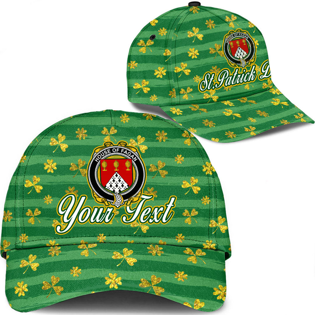 Ireland House of FAGAN Irish Family Crest Classic Cap - Luxury Golden Irish Shamrock A7 Trucker Hats Custom Hats Gifts For Men & Women