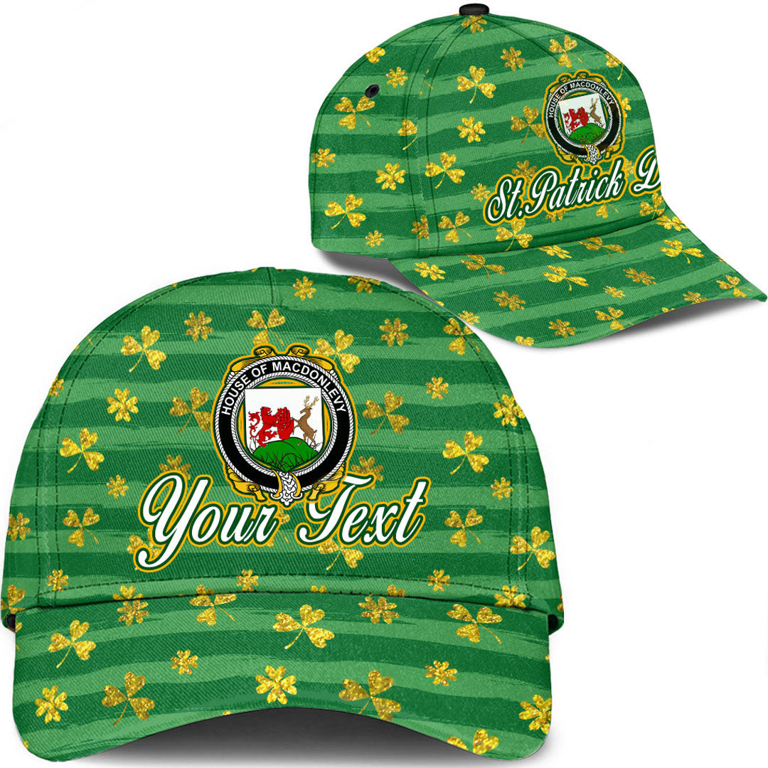 Ireland House of MACDONLEVY Irish Family Crest Classic Cap - Luxury Golden Irish Shamrock A7 Trucker Hats Custom Hats Gifts For Men & Women