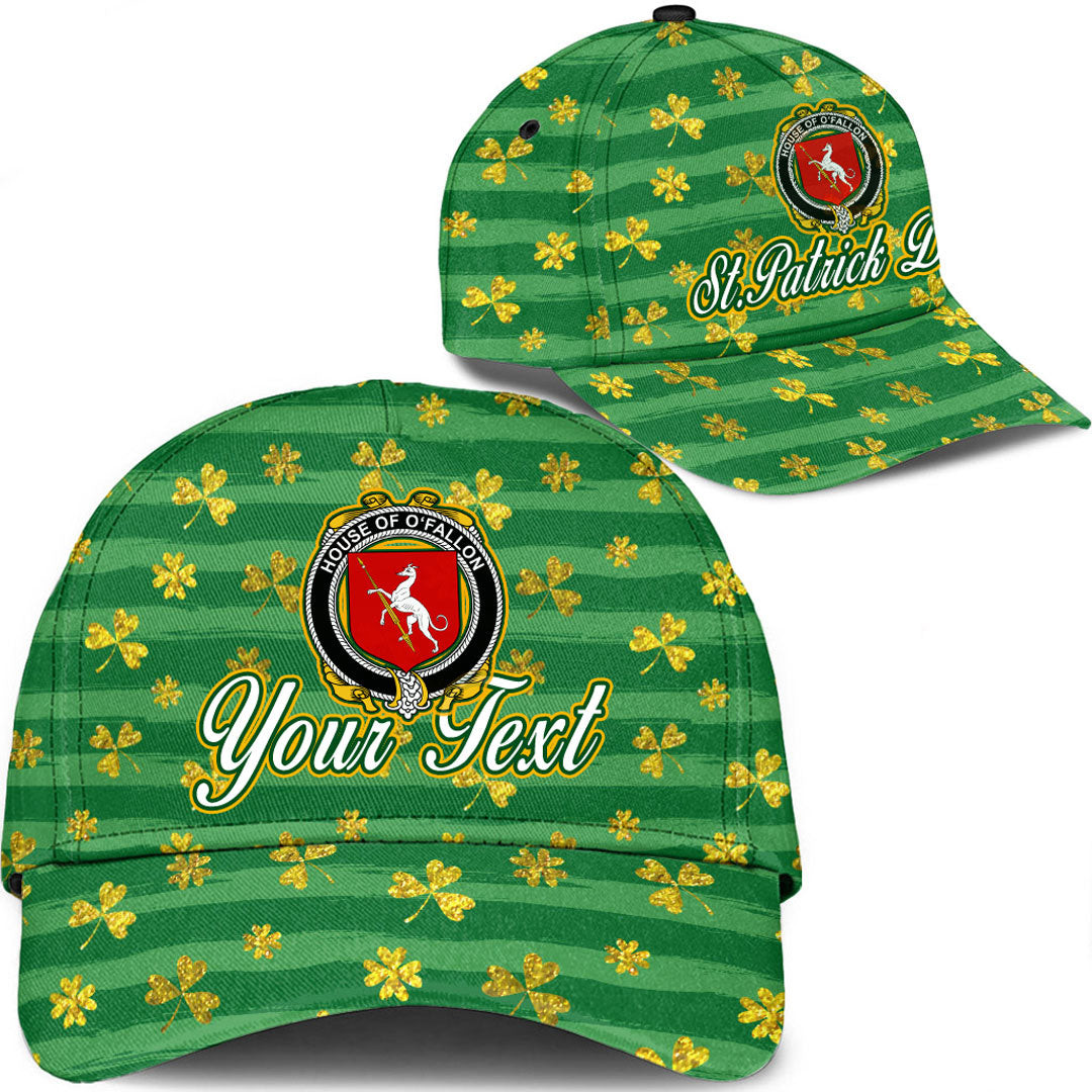 Ireland House of O FALLON Irish Family Crest Classic Cap - Luxury Golden Irish Shamrock A7 Trucker Hats Custom Hats Gifts For Men & Women