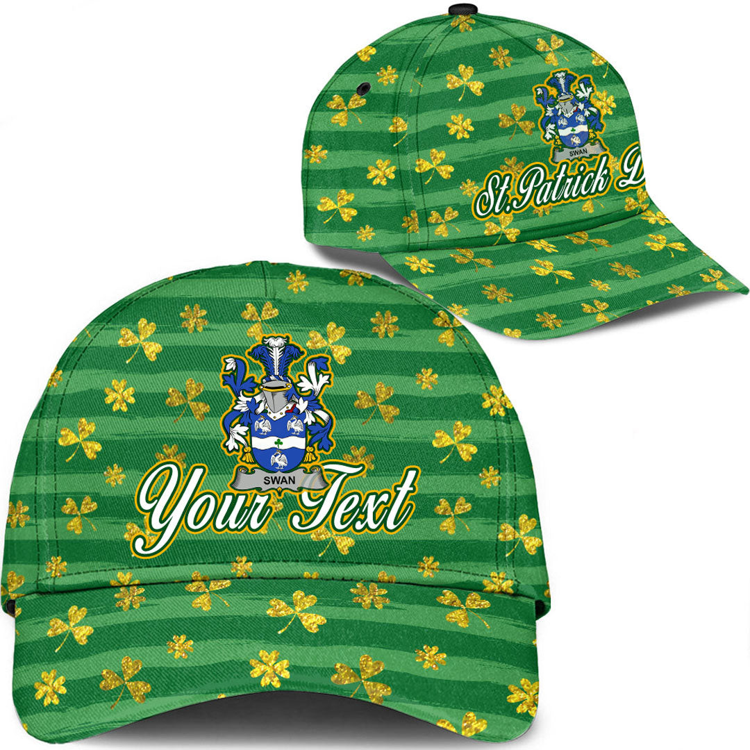 Ireland Swan Irish Family Crest Classic Cap - Luxury Golden Irish Shamrock A7 Trucker Hats Custom Hats Gifts For Men & Women