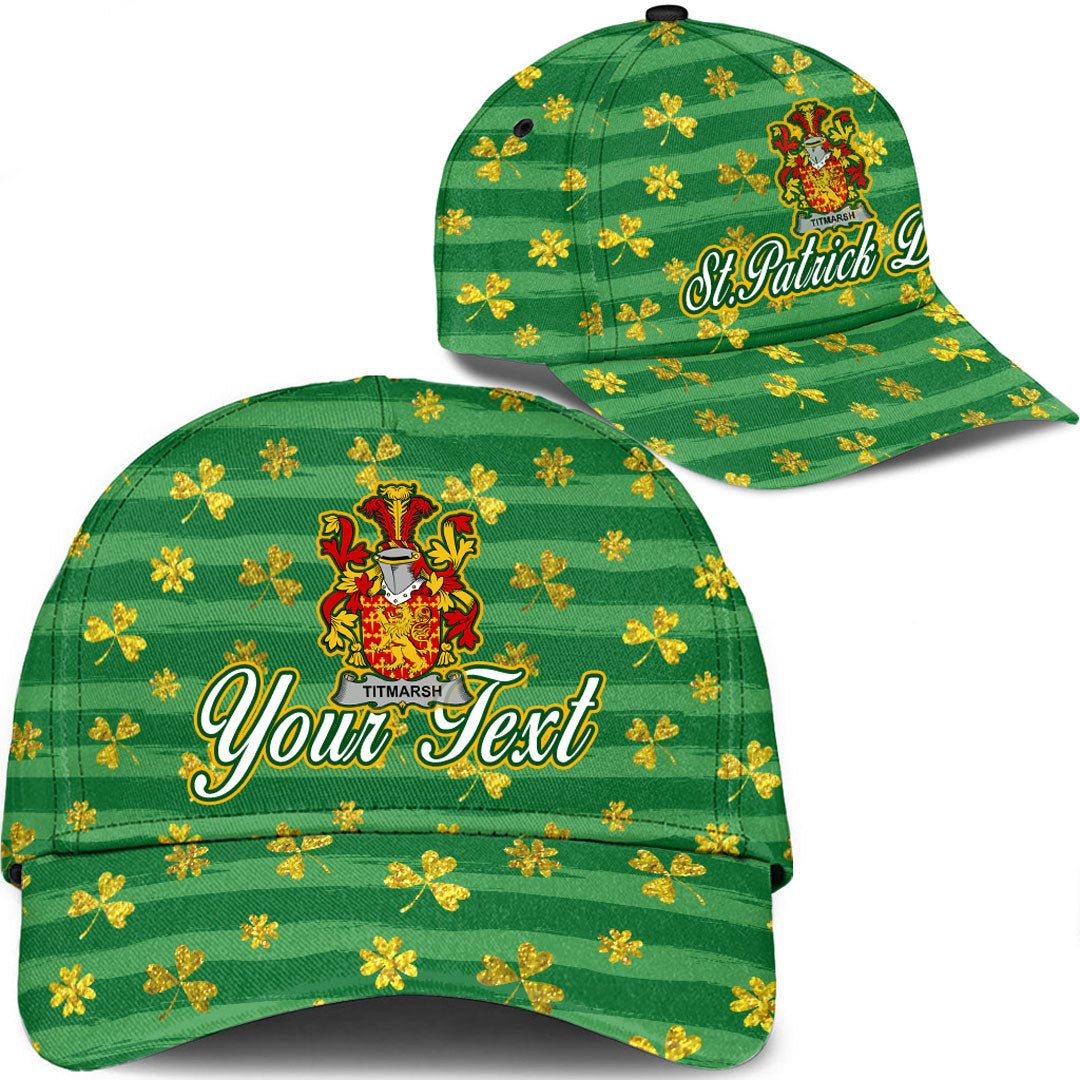 Ireland Titmarsh Irish Family Crest Classic Cap - Luxury Golden Irish Shamrock A7 Trucker Hats Custom Hats Gifts For Men & Women