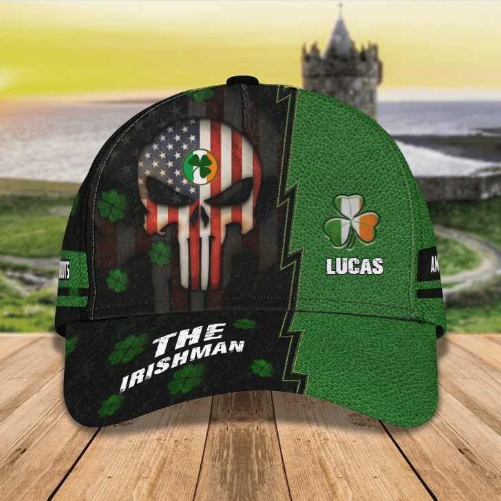 Irish Cap, Personalized Irish 3D Classic Cap for Men, Women, Custom Name Hat for People Who Love Irishman Trucker Hats Custom Hats Gifts For Men & Women