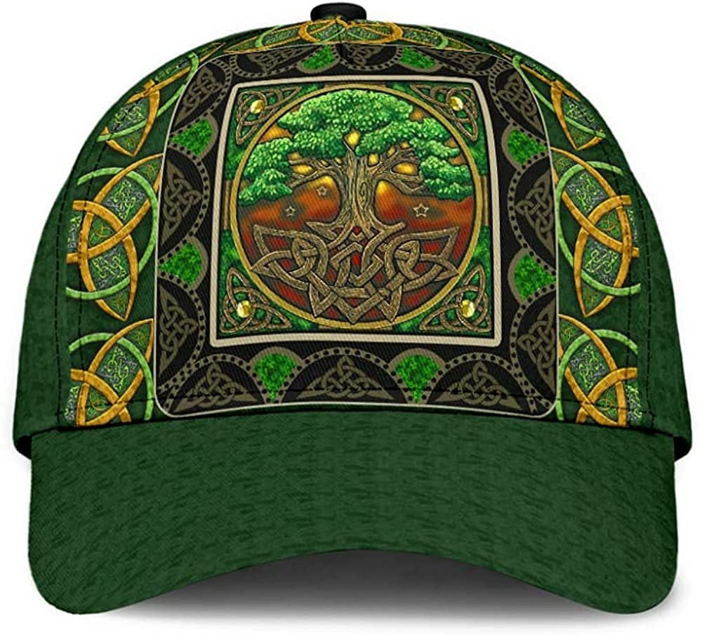 Irish Celtic Beautiful Pattern Old Tree Classic Cap Trucker Hats Custom Hats Gifts For Men & Women