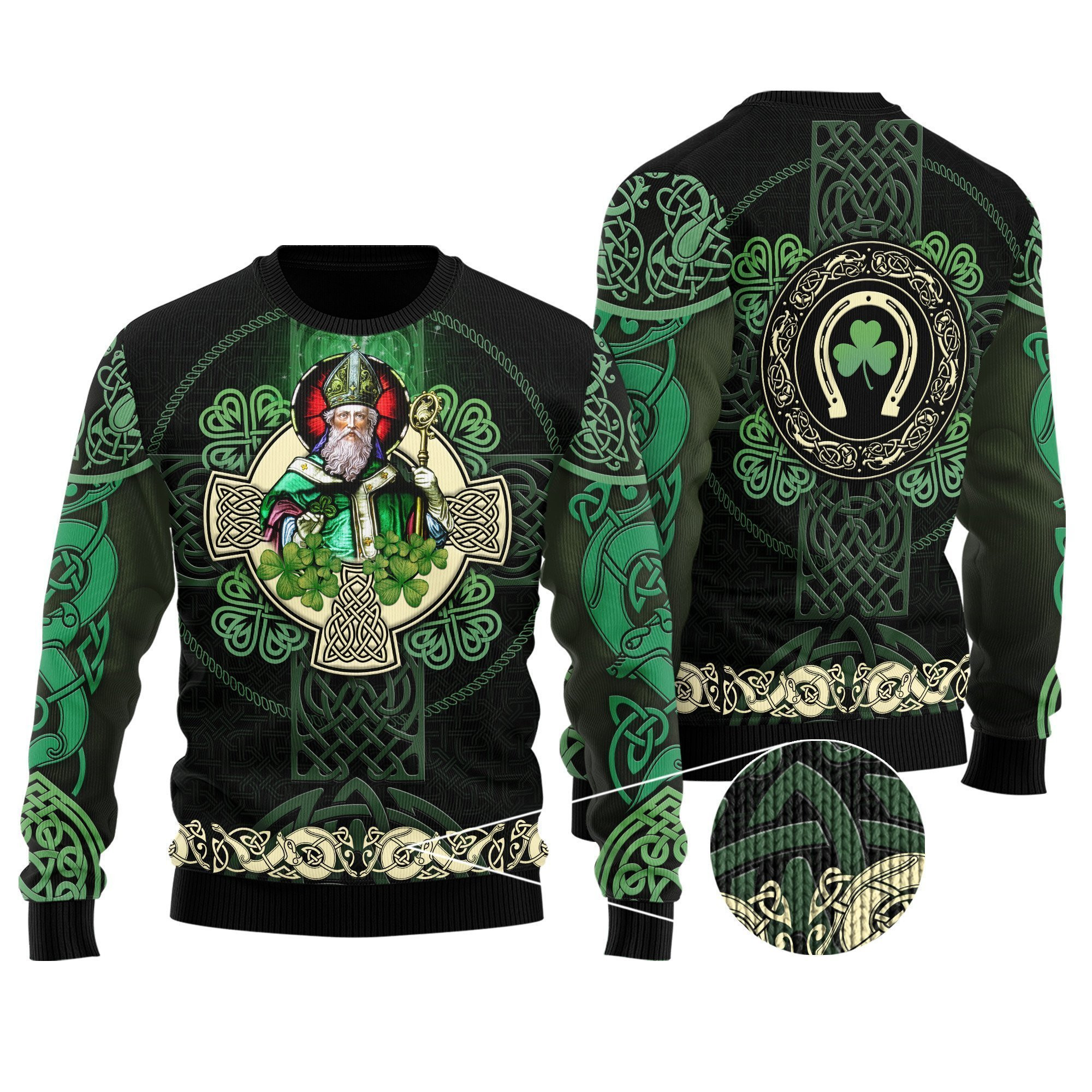 Irish Saint Patrick Day Ugly Christmas Sweater Adult 3D Funny Matching for family