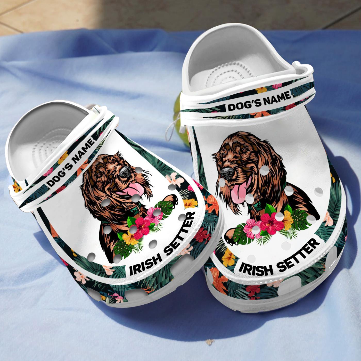 Irish Setter Dog Crocs Crocband Clogs Shoes Comfortable For Men Women and Kids