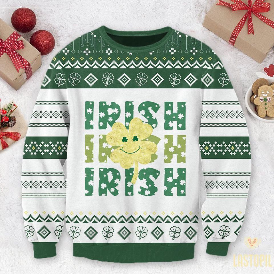 Irish Shamrock Ugly Sweater Happy St Patricks Day Sweatshirt