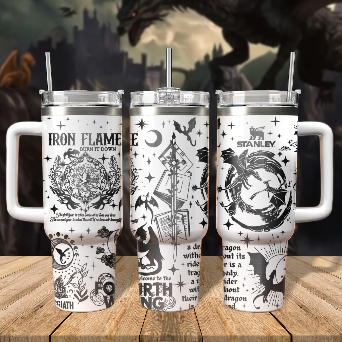 Iron Flame Book Custom Stanley Cup 40 oz 30 oz Tumbler With HandleTVC2301562