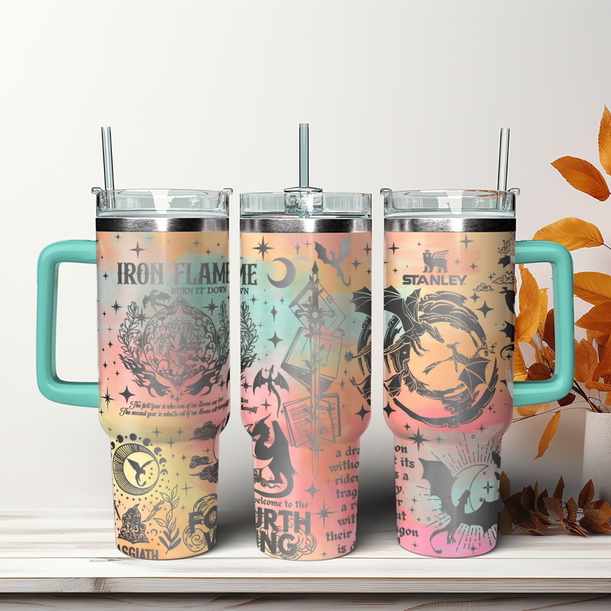 Iron Flame Book Custom Stanley Cup 40 oz 30 oz Tumbler With HandleTVC2301562