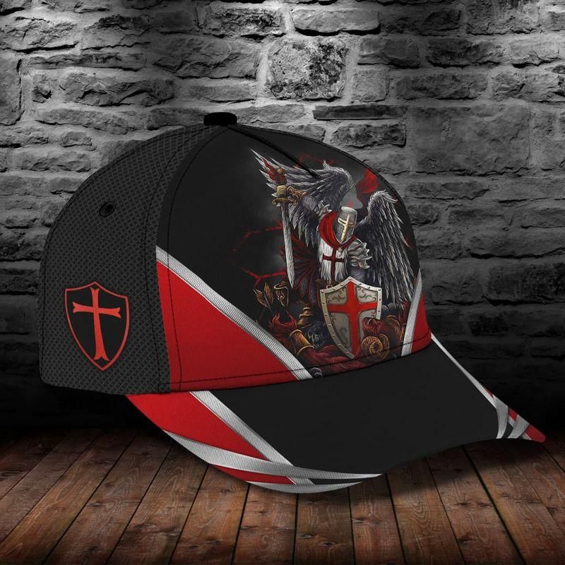 Iron Knight Black Red Classic Cap Baseball Cap Trucker Hats Custom Hats Gifts For Men & Women