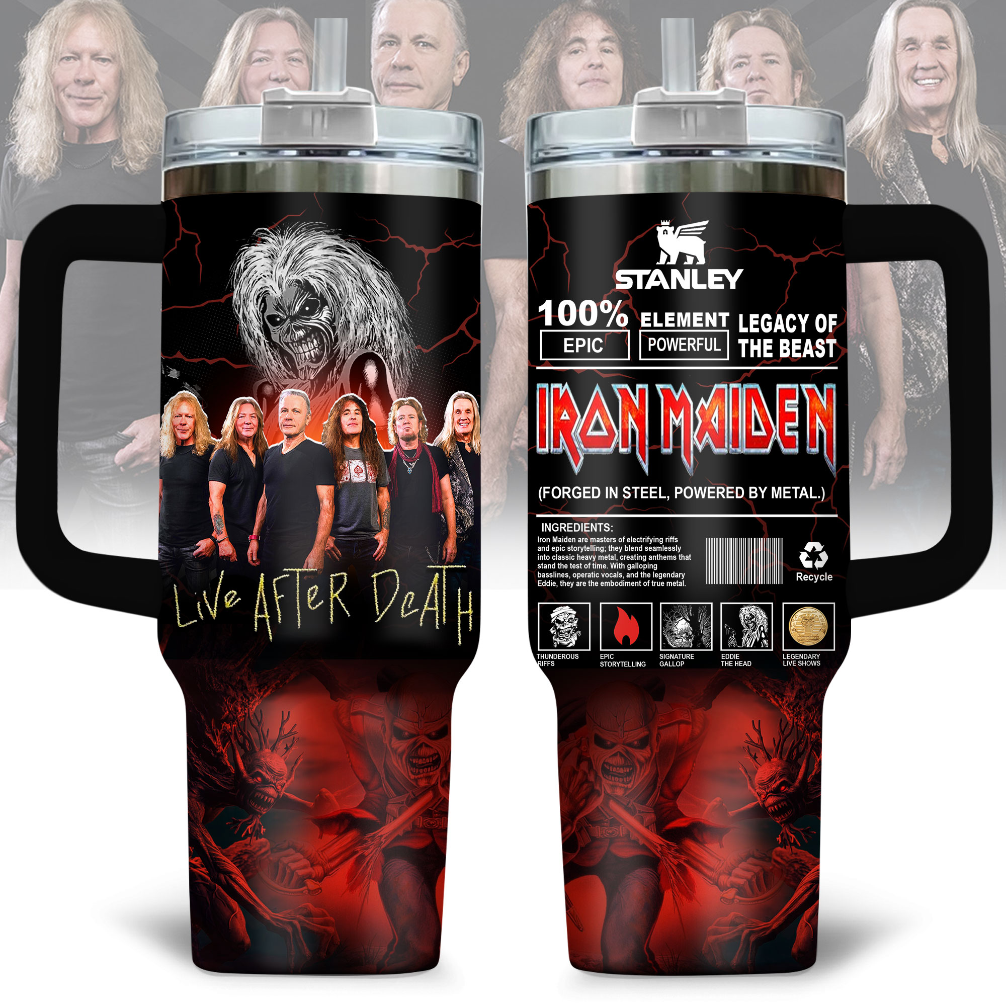 Iron Maiden Music Custom Stanley Cup 40 oz 30 oz Tumbler With HandleTVC2301176