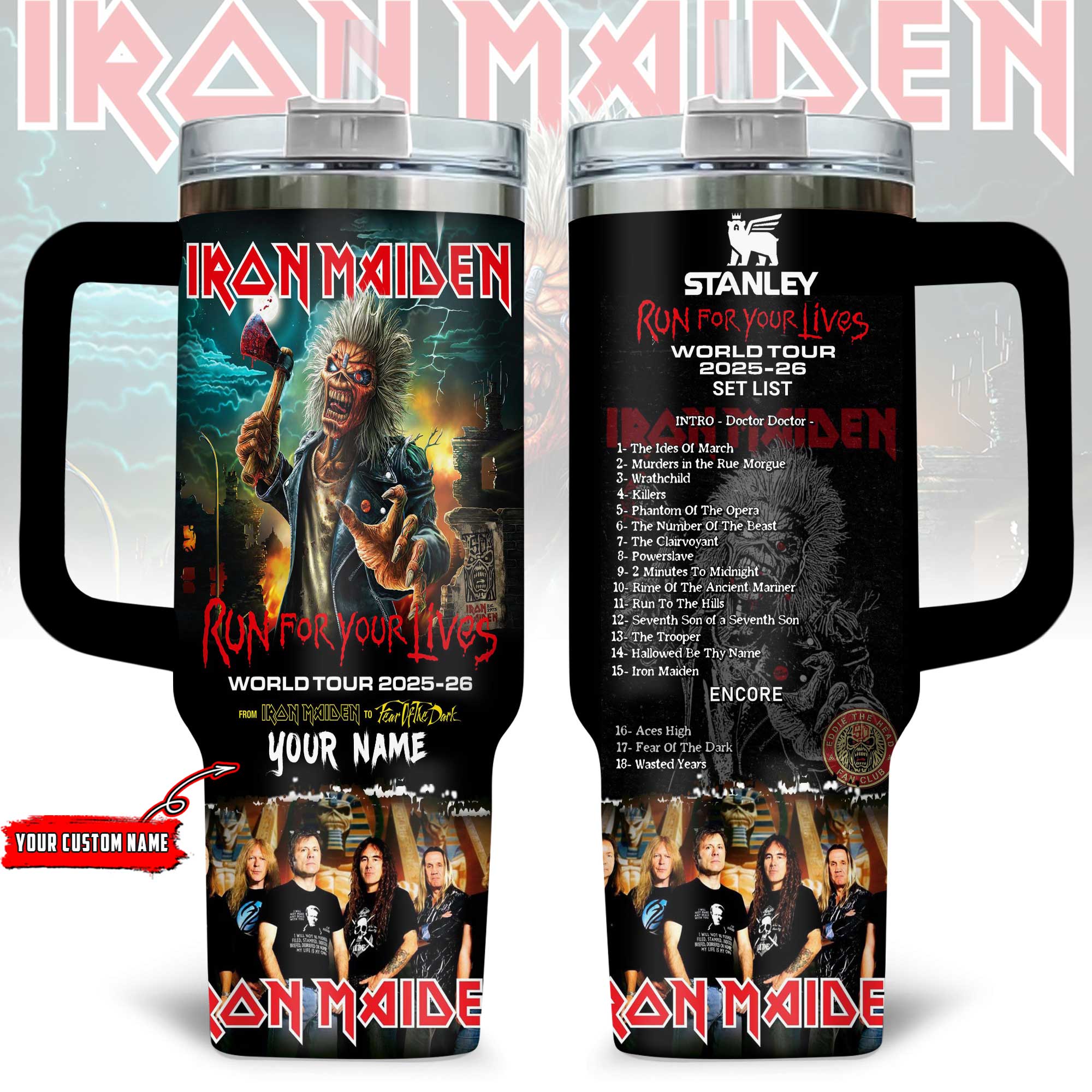 Iron Maiden Music Custom Stanley Cup 40 oz 30 oz Tumbler With HandleTVC2301176