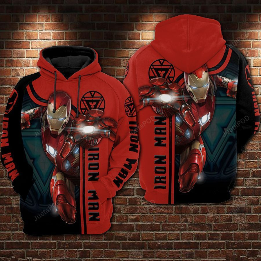 Iron Man Mavel Avengers 3D All Over Print Hoodie, Zip Hoodie