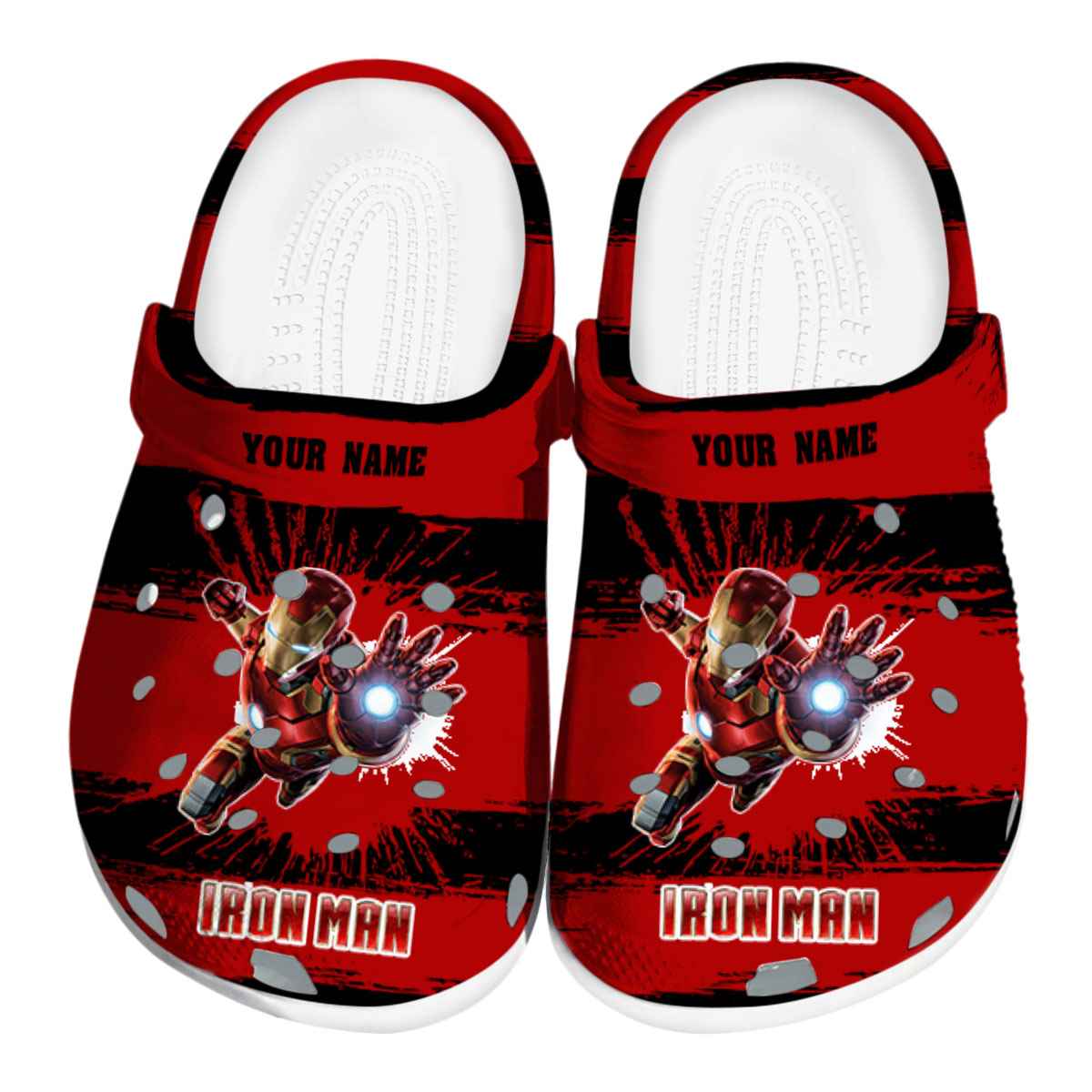 Iron Man Movie Crocs Crocband Clogs Shoes Comfortable For Men Women and Kids