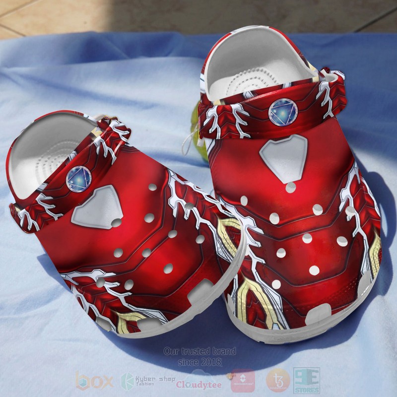 Iron Man Movie Crocs Crocband Clogs Shoes Comfortable For Men Women and Kids
