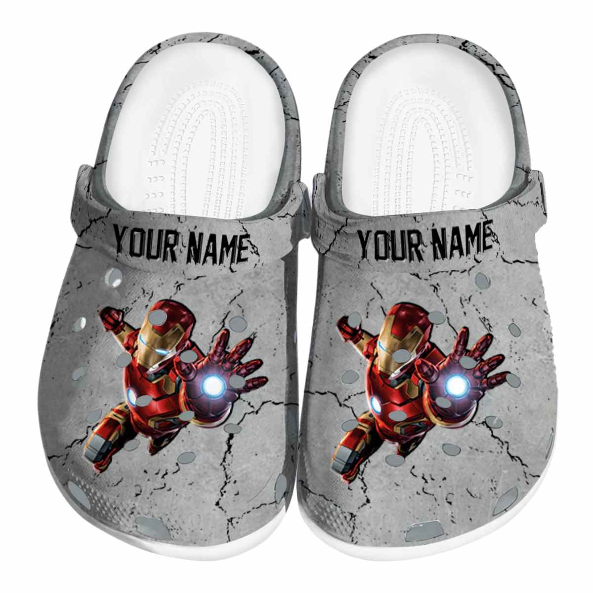 Iron Man Movie Crocs Crocband Clogs Shoes Comfortable For Men Women and Kids