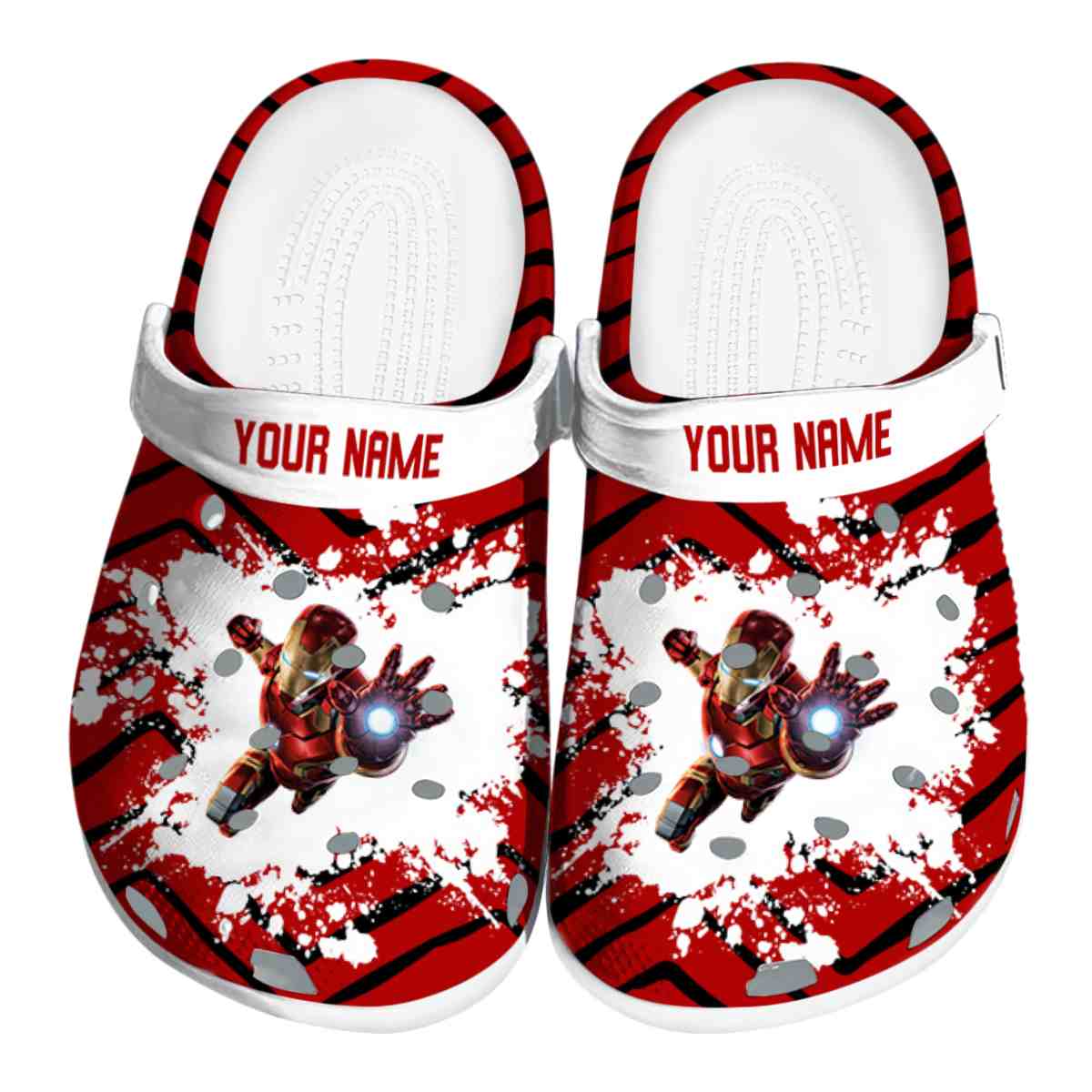 Iron Man Movie Crocs Crocband Clogs Shoes Comfortable For Men Women and Kids