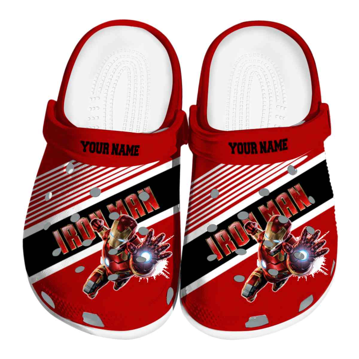 Iron Man Movie Crocs Crocband Clogs Shoes Comfortable For Men Women and Kids