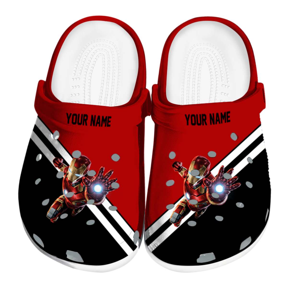 Iron Man Movie Crocs Crocband Clogs Shoes Comfortable For Men Women and Kids