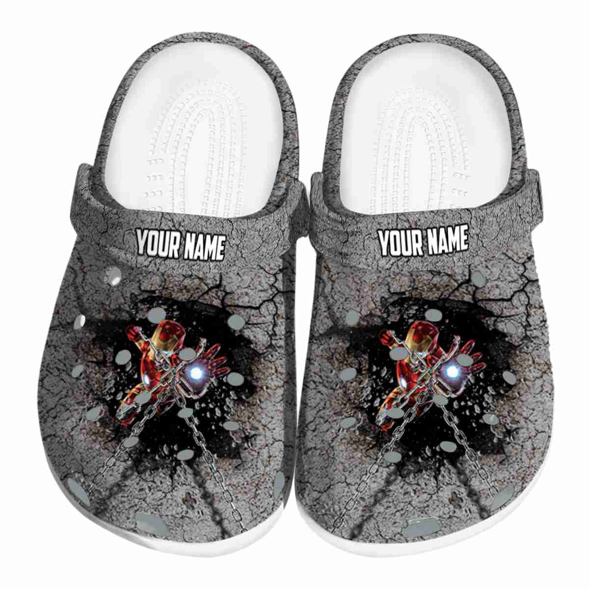 Iron Man Movie Crocs Crocband Clogs Shoes Comfortable For Men Women and Kids
