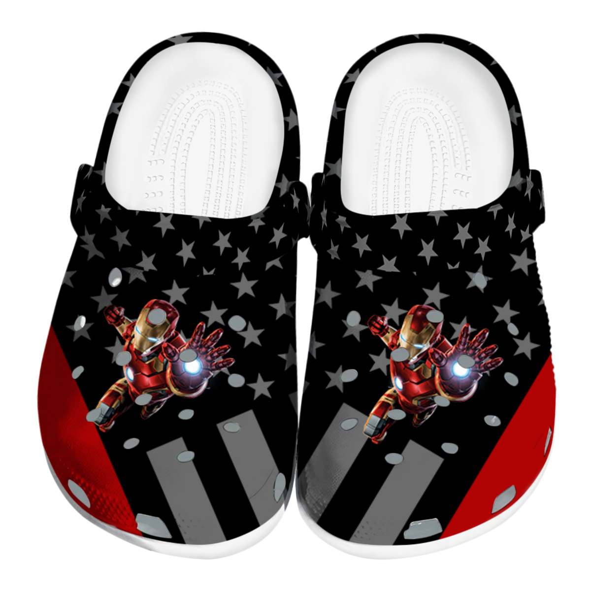 Iron Man Movie Crocs Crocband Clogs Shoes Comfortable For Men Women and Kids