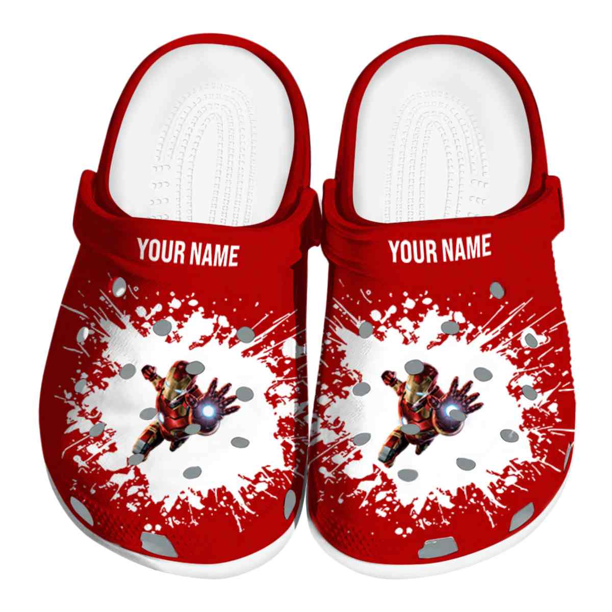 Iron Man Movie Crocs Crocband Clogs Shoes Comfortable For Men Women and Kids