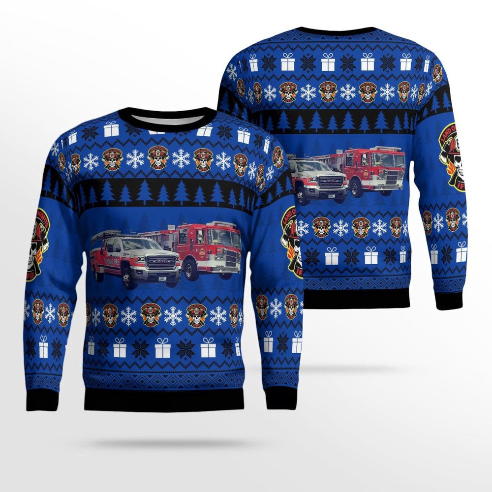 Irondale Missouri Irondale Fire Protection District AOP Ugly Christmas Sweater Xmas Unisex Sweater Christmas Gifts For Men Women