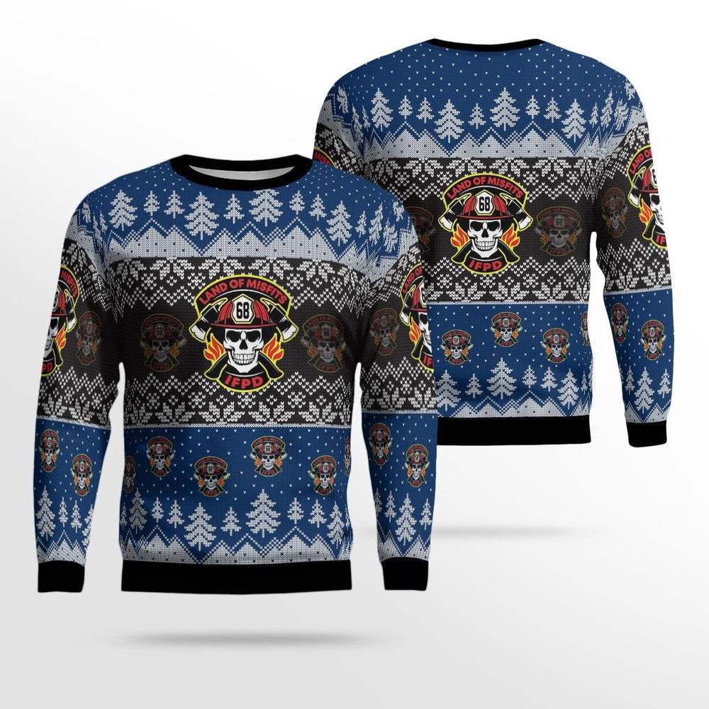 Irondale Missouri Irondale Fire Protection District AOP Ugly Sweater Xmas Unisex Sweater Christmas Gifts For Men Women