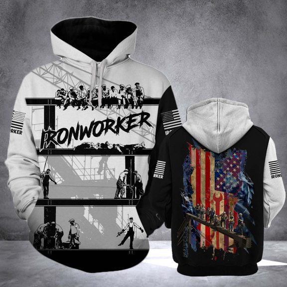 Ironworker 3D All Over Print Hoodie, Zip Hoodie