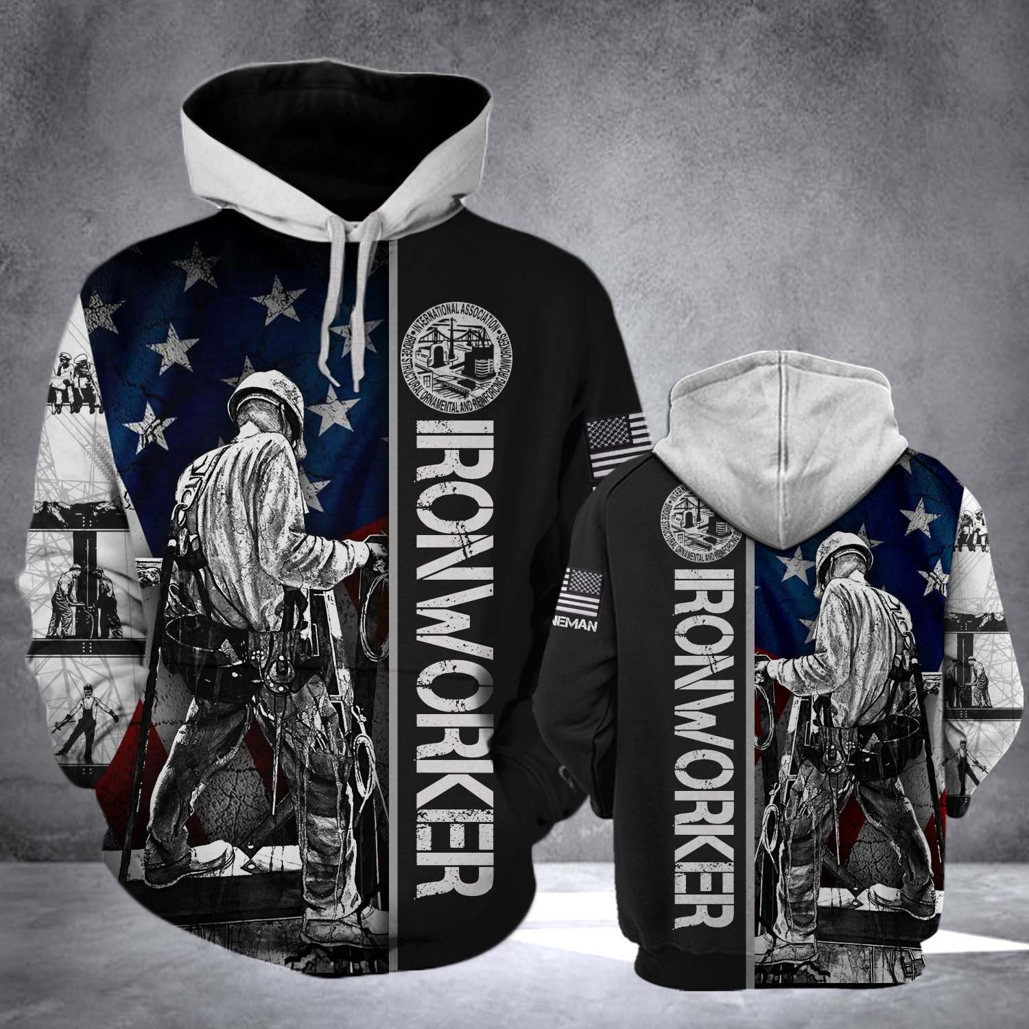 Ironworker 3D All Over Print Hoodie, Zip Hoodie