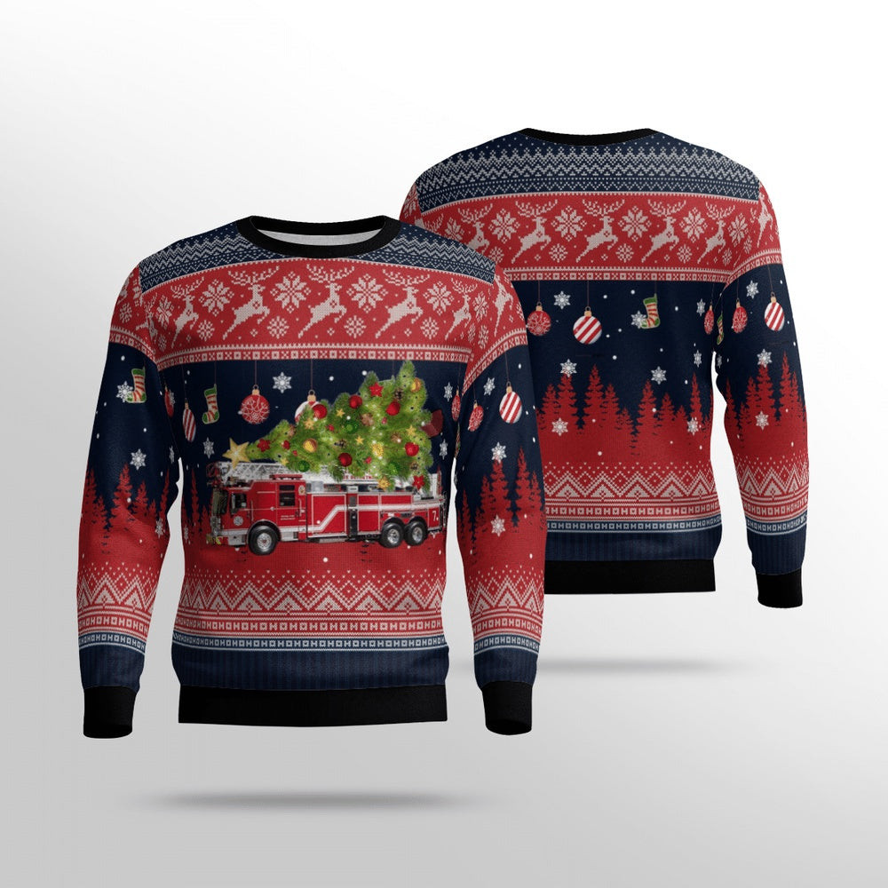 Irving Fire Department Ugly Christmas Sweaters Christmas Unisex Sweaters Gift For Christmas