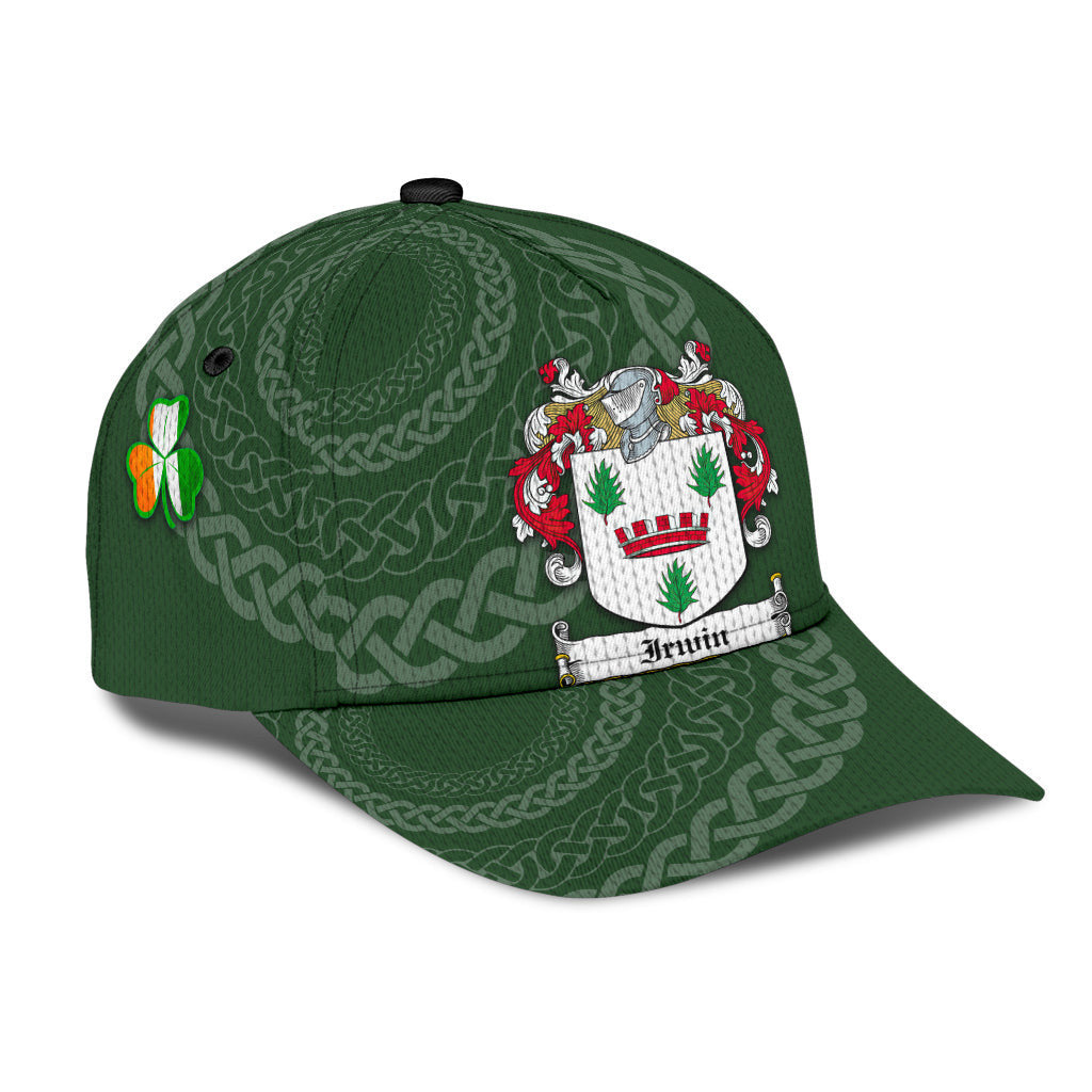 Irwin Coat Of Arms - Irish Family Crest St Patrick's Day Hat Classic Cap Trucker Hats Custom Hats Gifts For Men & Women
