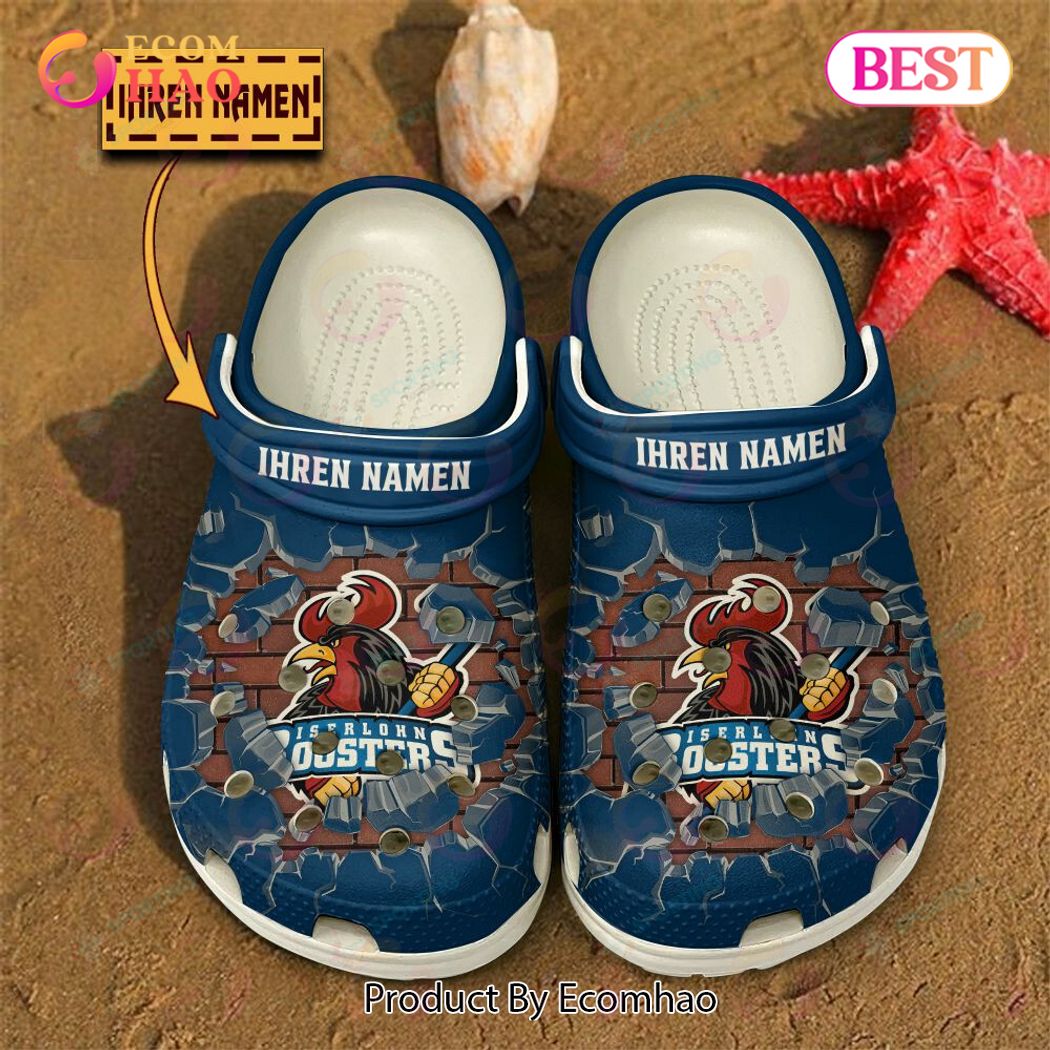 Iserlohn Roosters DEL Hockey Sport Crocs Crocband Clogs Shoes Comfortable For Men Women and Kids