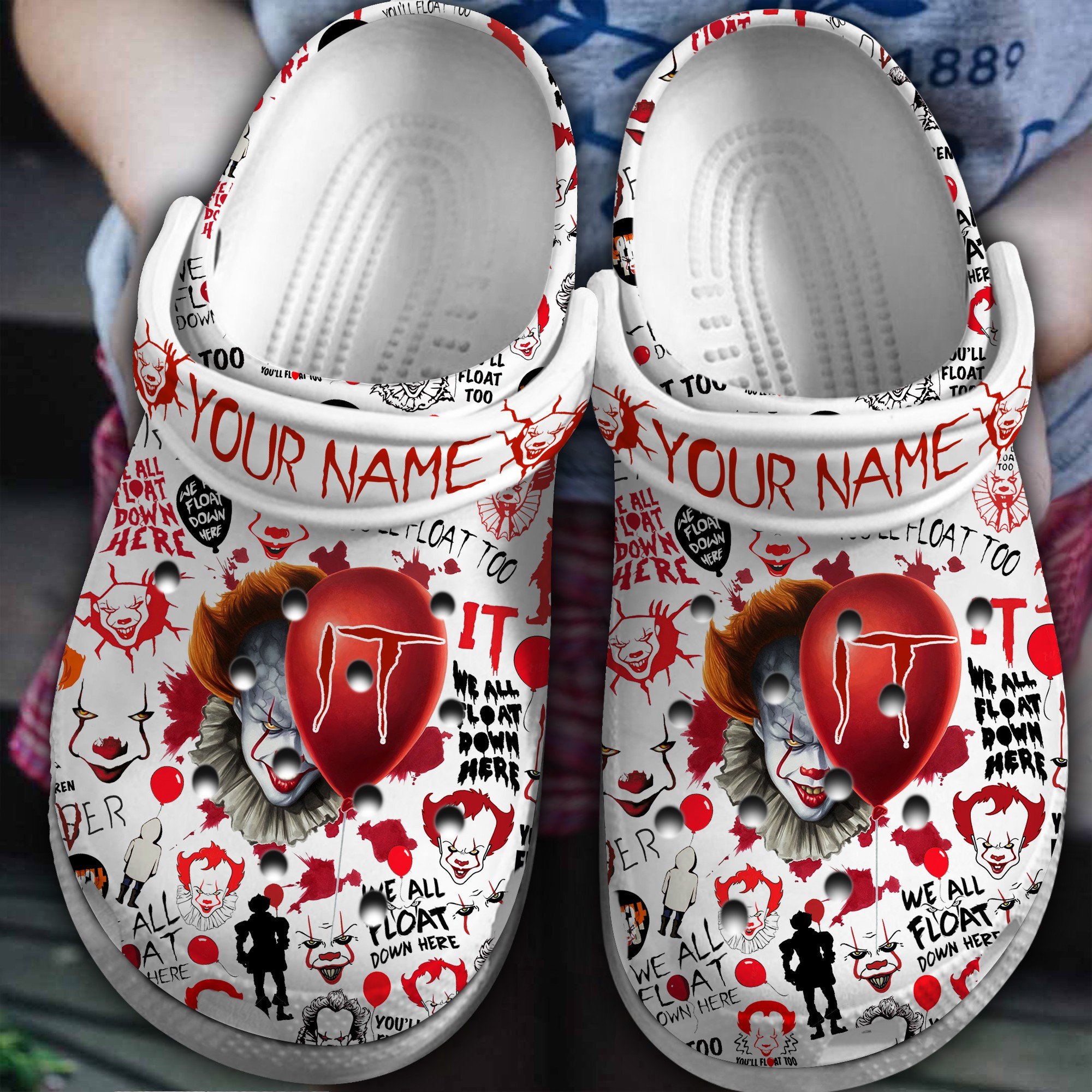 IT Movie Halloween Crocs Crocband Clogs Shoes Comfortable For Men Women and Kids