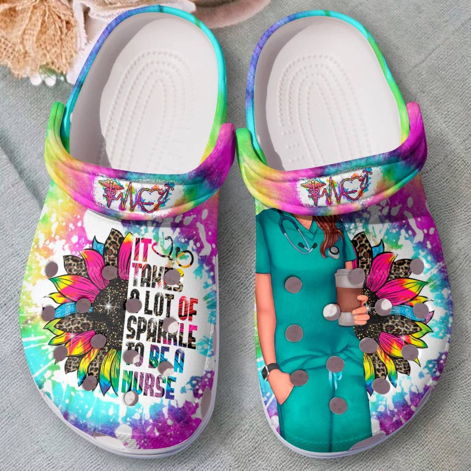 It Takes A Lot Of Sparkle To Be A Nurse Shoes - Nurse Outdoor Shoes Birthday Gift For Women Girl Mother Daughter Sister Friend