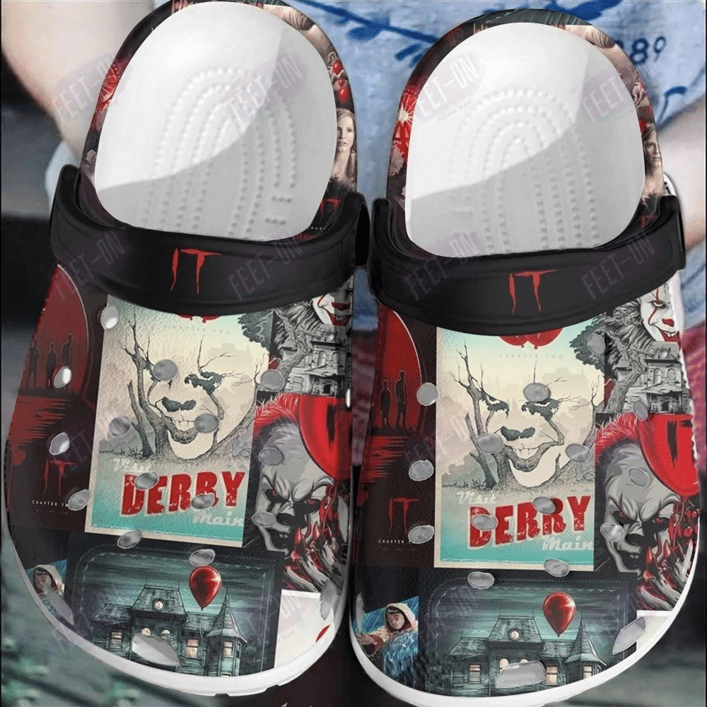 It Visit Derry Maine Horror Movie Halloween Classic Clogs Shoes