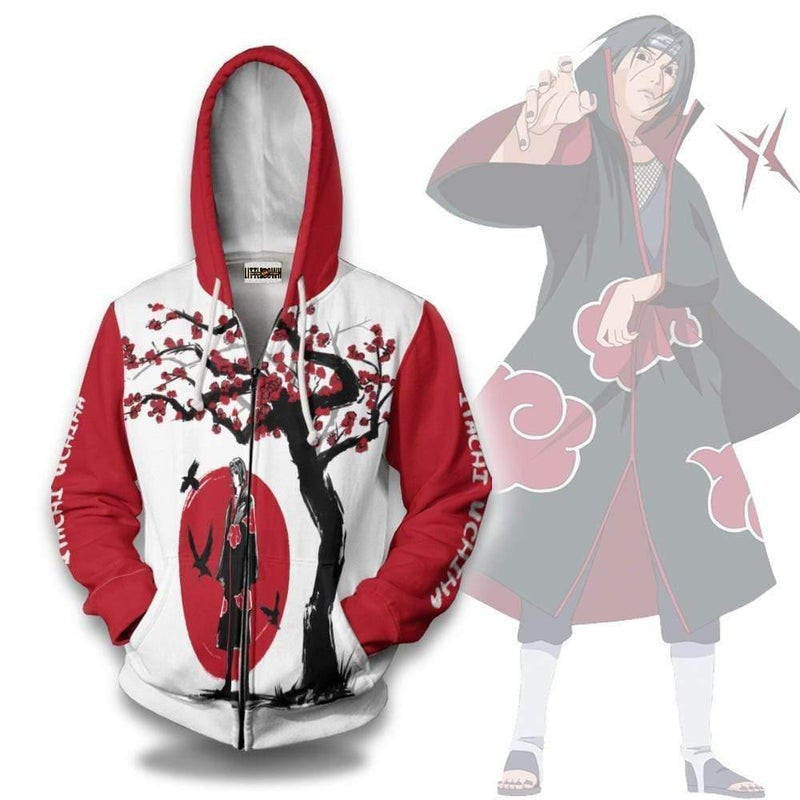 Itachi Akatsuki 3D All Over Print Hoodie, Zip Hoodie