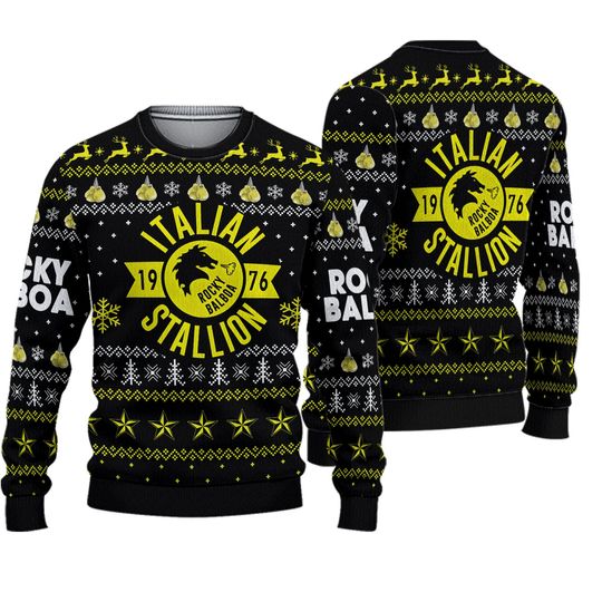 ITASTA Balboa Rocky Ugly Christmas Sweater, Rocky Balboa Xmas Sweatshirt - Image 2