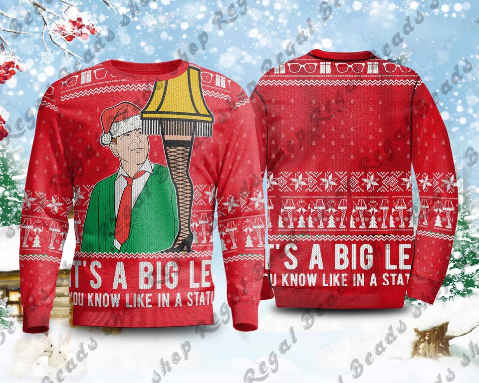It's A Big Leg A Christmas Story Ugly Sweater