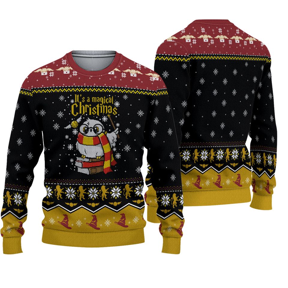 It's a Magical Christmas Ugly Knitted Christmas 3D Sweater
