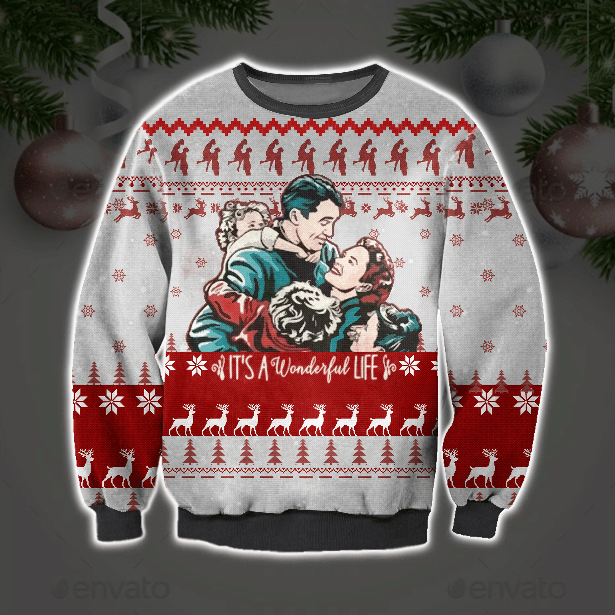 It'S A Wonderful Life Ugly Christmas Sweater Adult 3D Funny Matching for family