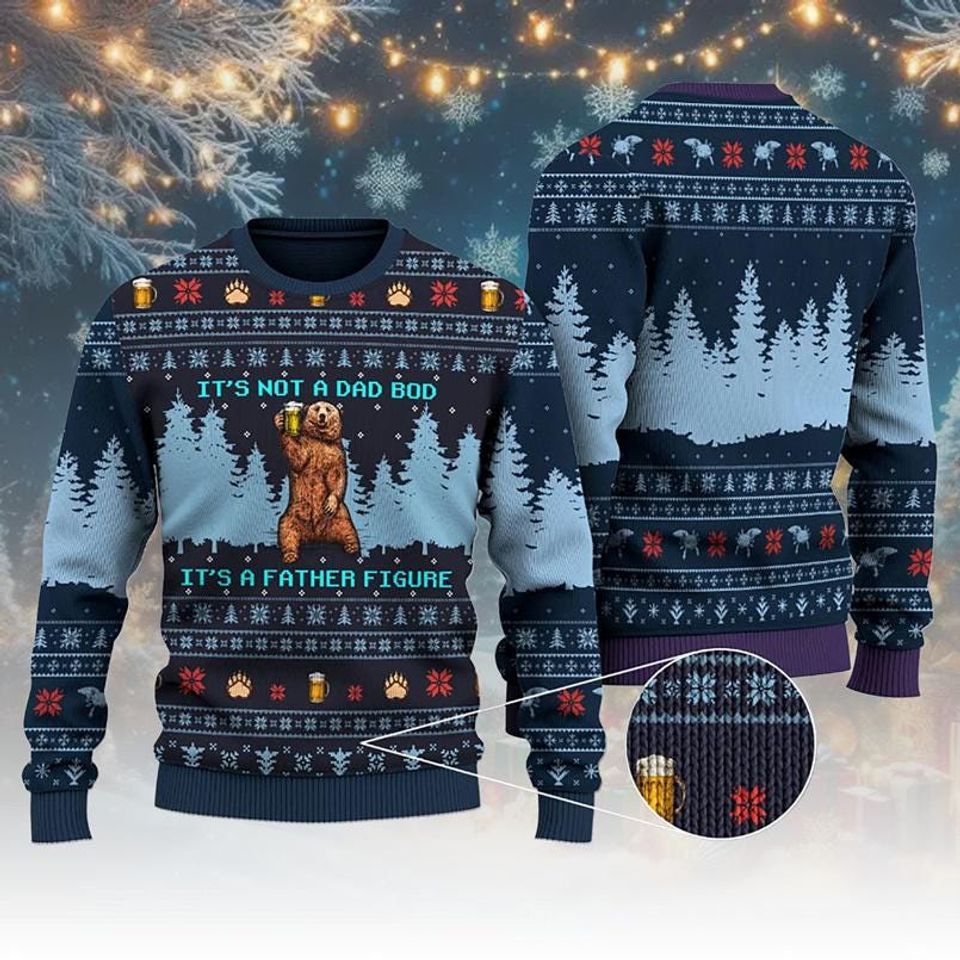 It's Not A Dad Bod It's A Father Figure Ugly Christmas Sweater, Father's Day Christmas