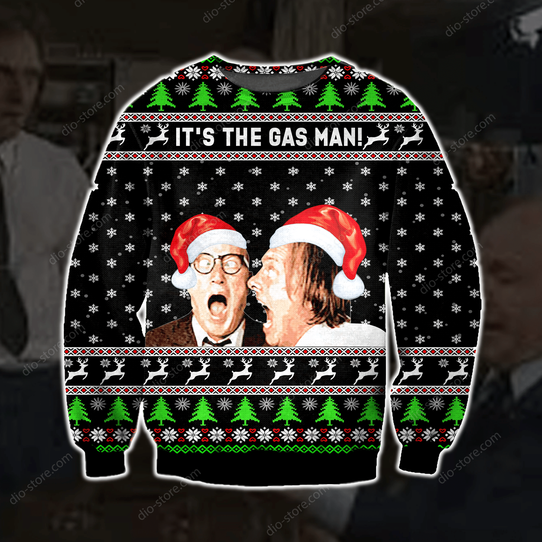 It'S The Gas Man Knitting Pattern 3D Print Ugly Christmas Sweater Adult 3D Funny Matching for family