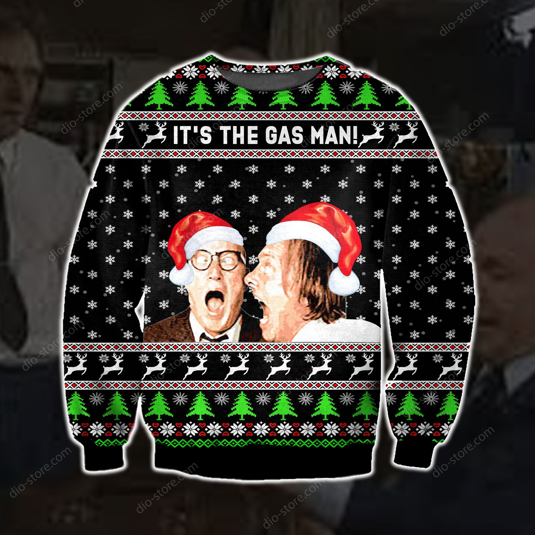 Its The Gas Man Knitting Pattern For Unisex Ugly Christmas Sweater Adult 3D Funny Matching for family