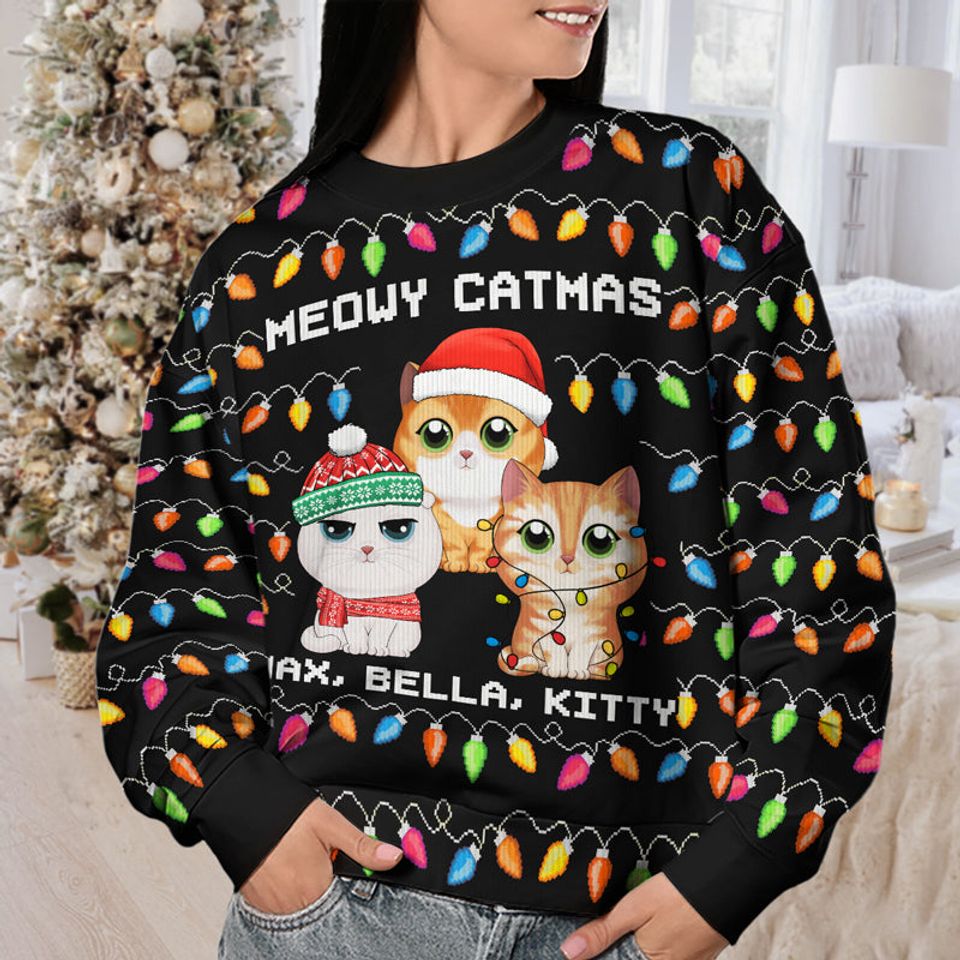 It's The Most Beautiful Time Of Year - Cat Personalized Sweatshirt - Gift For Pet Owners, Pet Lovers - Image 3