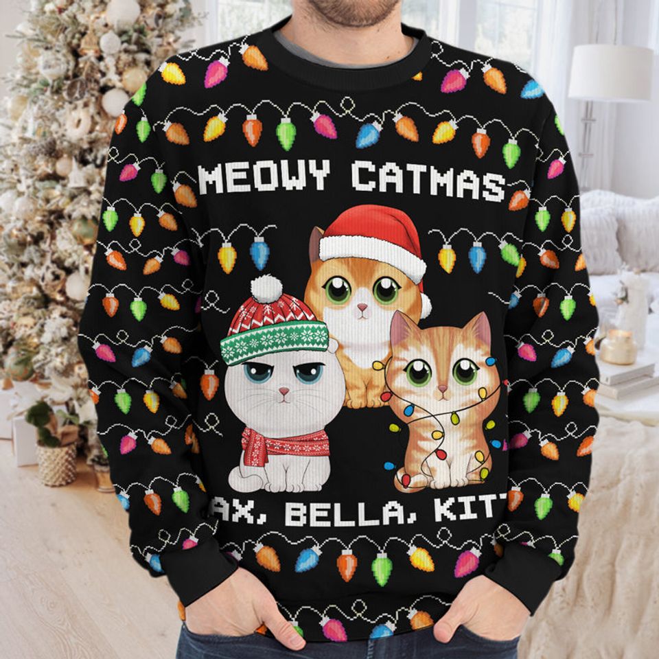 It's The Most Beautiful Time Of Year - Cat Personalized Sweatshirt - Gift For Pet Owners, Pet Lovers - Image 2