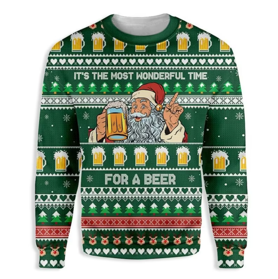 It's The Most Wonderful Occasion For A Beer Ugly Christmas 3D Sweater