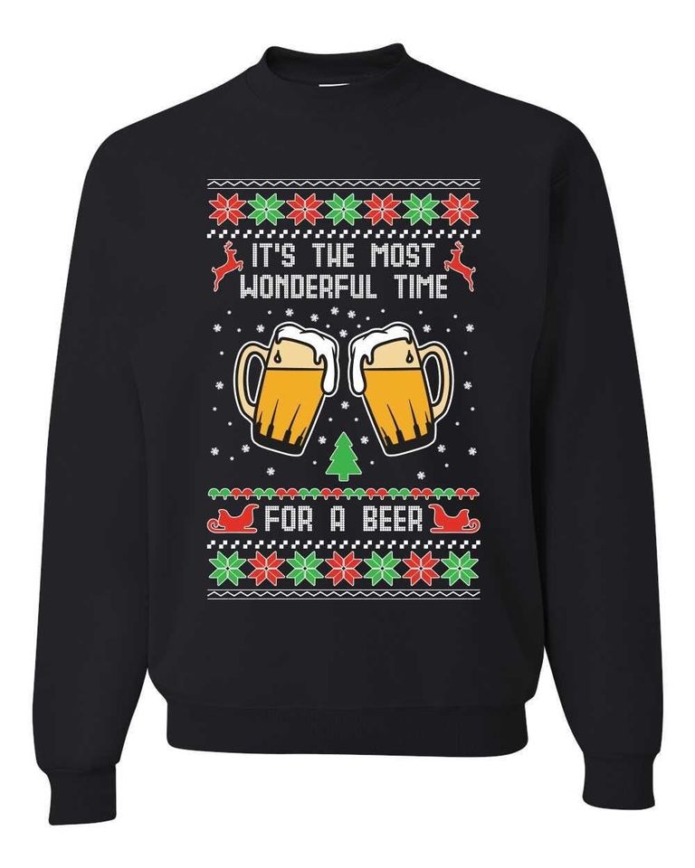 It's The Most Wonderful Time for a Beer Ugly Christmas Sweater
